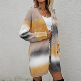 Cardigan Descontraído em Tricot com Efeito Degradê