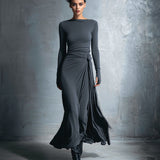 Naomie | Vestido Maxi com Detalhe de Nó Lateral
