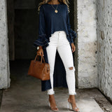Vânia - Blusa Casual Denim