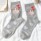 Meias de Gato com Estampa de Desenho Animado
