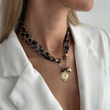 Leopard Heart Necklace