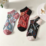 Meias Vintage Estampadas com Flores
