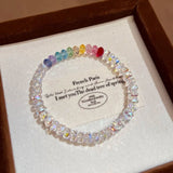 Pulseira de Pérolas Multicoloridas