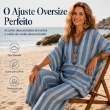 Conjunto leve de descanso às riscas, ideal para saídas descontraídas 🤍 Top largo + calças largas