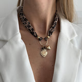 Leopard Heart Necklace