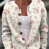 Evanthea™ | Cardigan Vintage con Estampado Floral