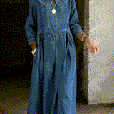 Leonor - Vestido de Denim com Gola Peter Pan