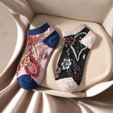Meias Vintage Estampadas com Flores