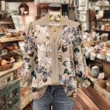Blusa Vintage com Estampa de Flores