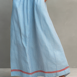 Alma · Vestido Azul com Alças Finas e Bolso