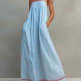 Alma · Vestido Azul com Alças Finas e Bolso