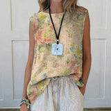 Camisa Vintage com Estampa Floral