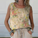 Camisa Vintage com Estampa Floral