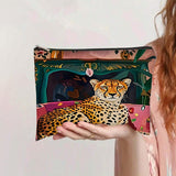Casaco Vintage com Estampa de Leopardo