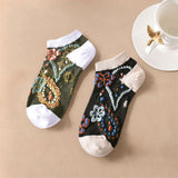 Meias Vintage Estampadas com Flores