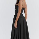 Sigrid | Midi Length Sleeveless Bustier Dress