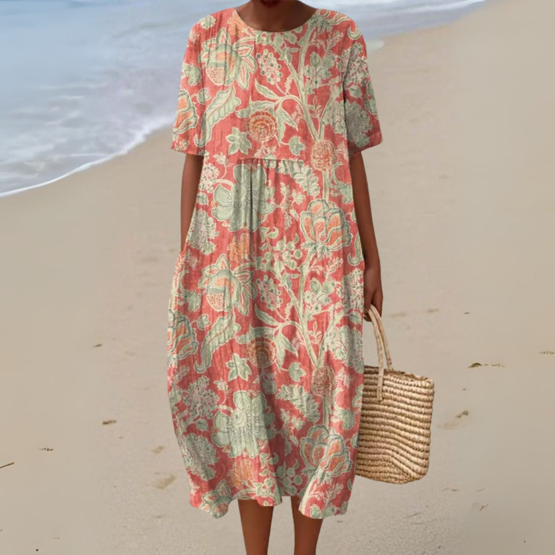 Estrela - Vestido Floral Retro