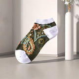 Meias Vintage Estampadas com Flores