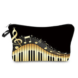 Bolsa Vintage com Estampa de Notas Musicais