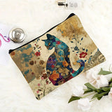 Bolsa Vintage com Estampa de Gato