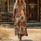 Robe Vintage Éthique à Manches Longues