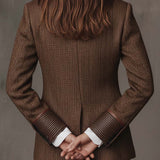 Gisèle | Blazer com Painéis de Chevron Estampados