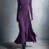 Naomie | Vestido Maxi com Detalhe de Nó Lateral