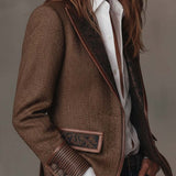 Gisèle | Blazer com Painéis de Chevron Estampados