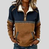 Alvette™ | Pullover Sherpa com Gola Alta e Meio Zíper