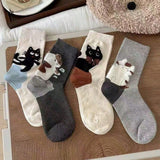 Meias Casuais com Estampa de Gato