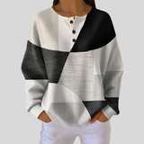 Almira™ | Henley Sweatshirt in Waffle Knit