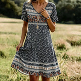 Vestido Vintage com Estampa Floral