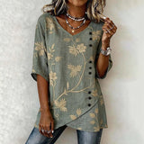 "Blusa Vintage com Estampa Floral" can be rewritten as "Camisa Vintage com Design Floral".
