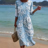 Vestido Vintage com Estampa Floral