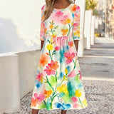Vestido Vintage com Estampa Floral