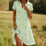 Vestido Casual com Estampa Floral