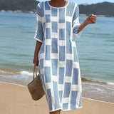 Vestido Casual Listrado