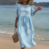 Vestido Vintage com Estampa Floral