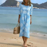 Vestido Vintage com Estampa Floral
