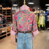Camisa com Estampa Étnica Vintage