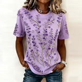 Camisa Estilo Vintage com Estampa Floral