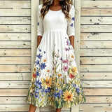 Vestido Casual com Estampa Floral