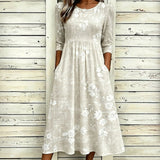Vestido Vintage com Estampa Floral