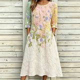 Vestido Casual com Estampa Floral