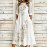 Vestido Vintage com Estampa Floral