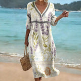 Vestido Casual com Estampa Floral