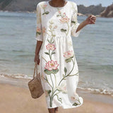 Vestido Casual com Estampa Floral