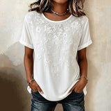 "Blusa Vintage com Estampa Floral" can be rewritten as "Camisa Vintage com Design Floral".