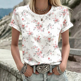 Camisa Casual com Estampa Floral