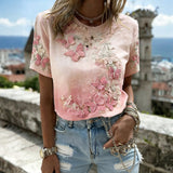 Casual Floral Print T-Shirt